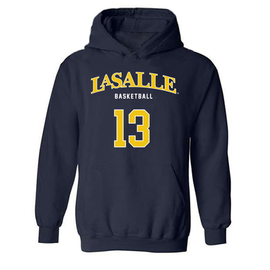 La Salle - NCAA Men's Basketball : Maximillian Lipacis - Sports Shersey Hooded Sweatshirt-0