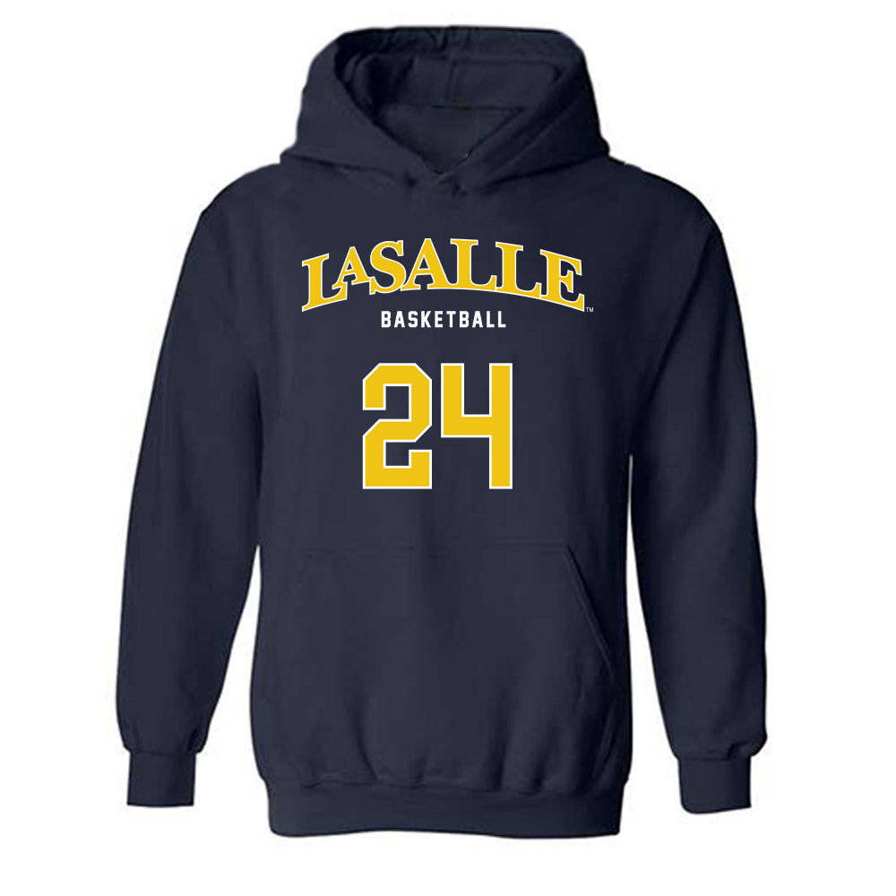 La Salle - NCAA Men's Basketball : Jerome Brewer Jr - Sports Shersey Hooded Sweatshirt-0