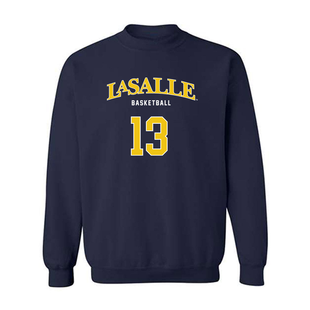 La Salle - NCAA Men's Basketball : Maximillian Lipacis - Sports Shersey Crewneck Sweatshirt-0
