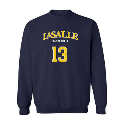 La Salle - NCAA Men's Basketball : Maximillian Lipacis - Sports Shersey Crewneck Sweatshirt-0