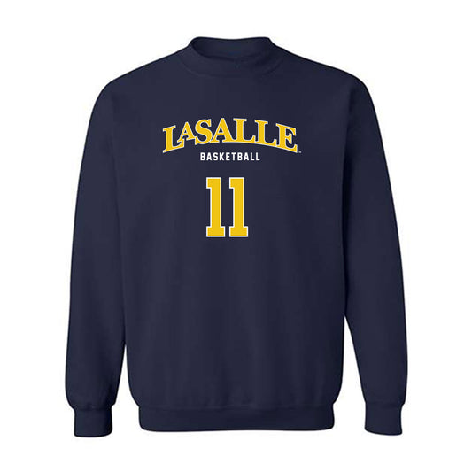 La Salle - NCAA Women's Basketball : Sania Jenkins - Sports Shersey Crewneck Sweatshirt-0