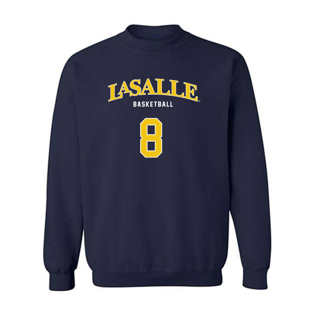 La Salle - NCAA Men's Basketball : Nas Hart - Sports Shersey Crewneck Sweatshirt-0