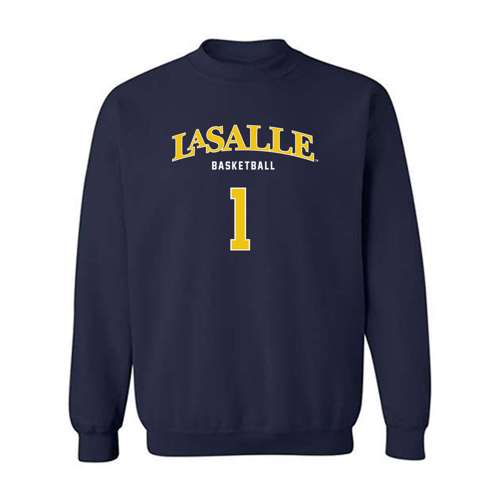 La Salle - NCAA Men's Basketball : Ashton Walker - Sports Shersey Crewneck Sweatshirt-0