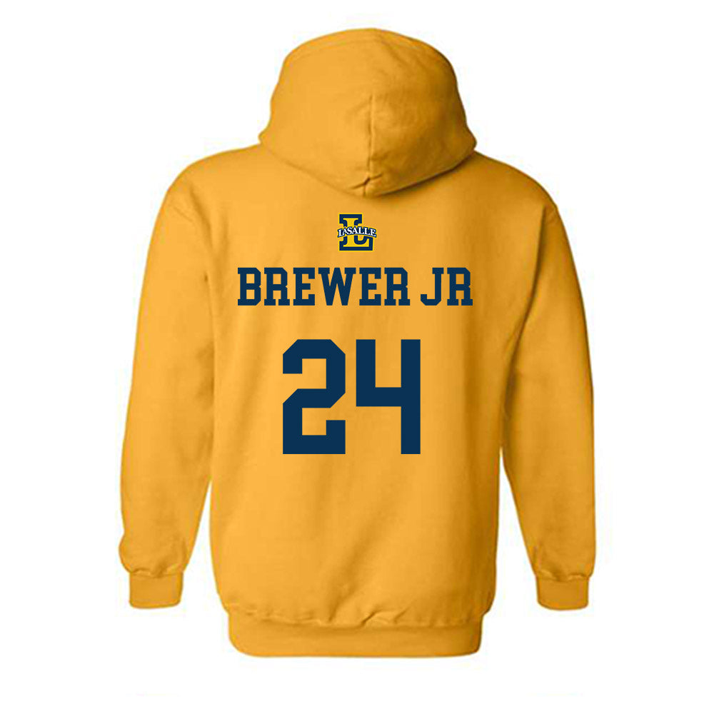 La Salle - NCAA Men's Basketball : Jerome Brewer Jr - Sports Shersey Hooded Sweatshirt-1