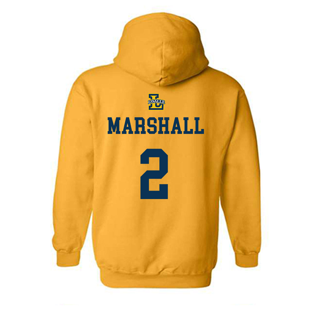 La Salle - NCAA Men's Basketball : Jaeden Marshall - Sports Shersey Hooded Sweatshirt-1