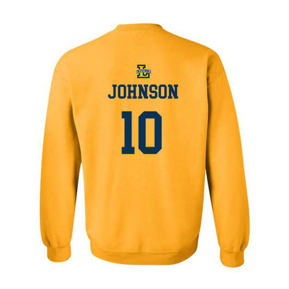 La Salle - NCAA Men's Basketball : Jaden Johnson - Sports Shersey Crewneck Sweatshirt-1