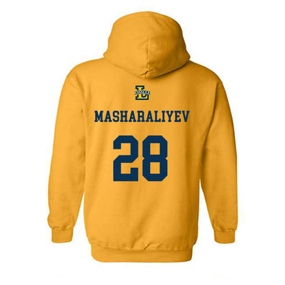 La Salle - NCAA Men's Basketball : Arlan Masharaliyev - Sports Shersey Hooded Sweatshirt-1
