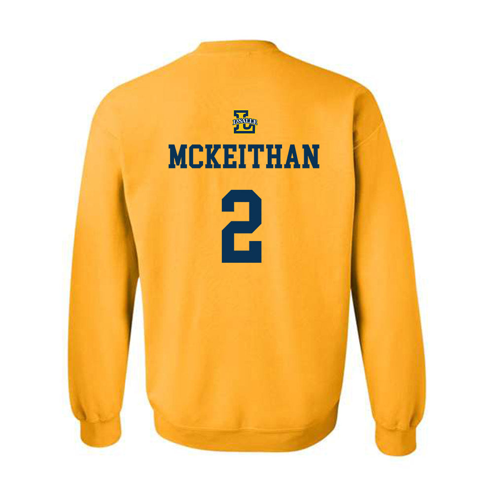 La Salle - NCAA Men's Basketball : Corey McKeithan - Sports Shersey Crewneck Sweatshirt-1
