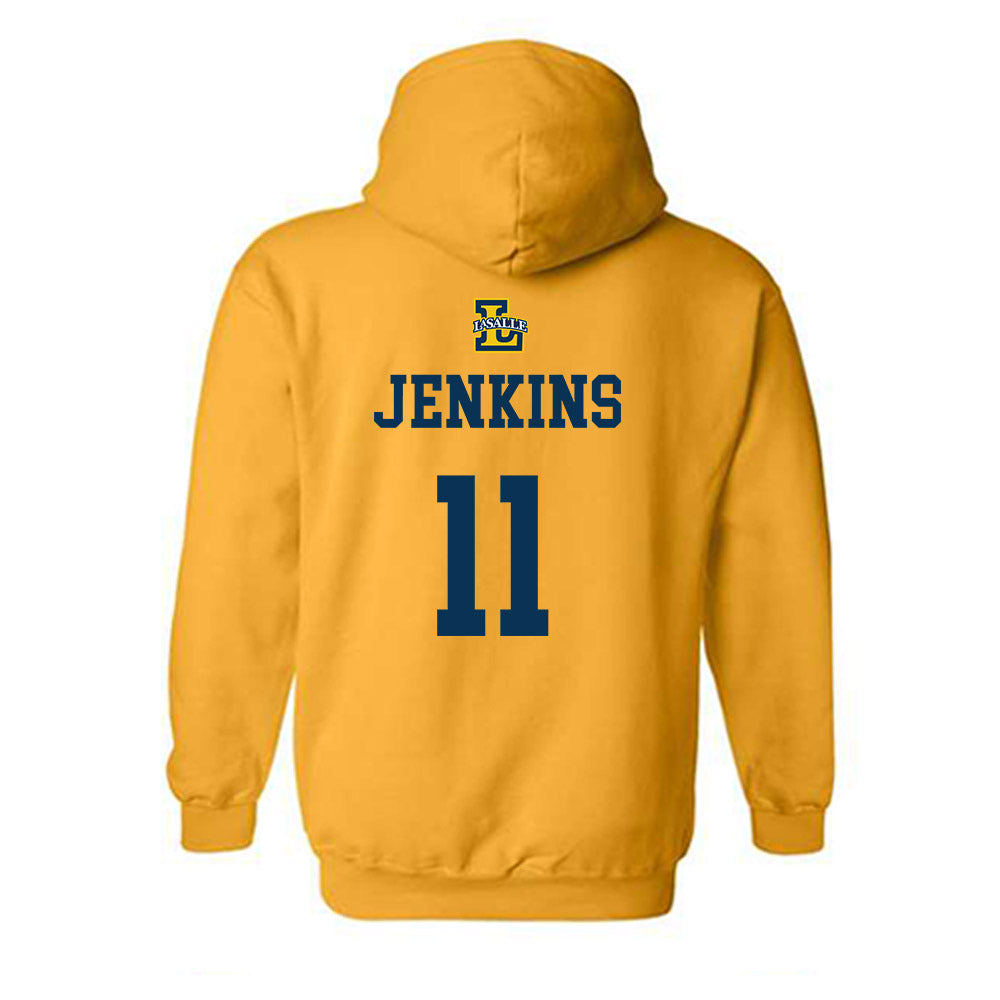 La Salle - NCAA Women's Basketball : Sania Jenkins - Sports Shersey Hooded Sweatshirt-1