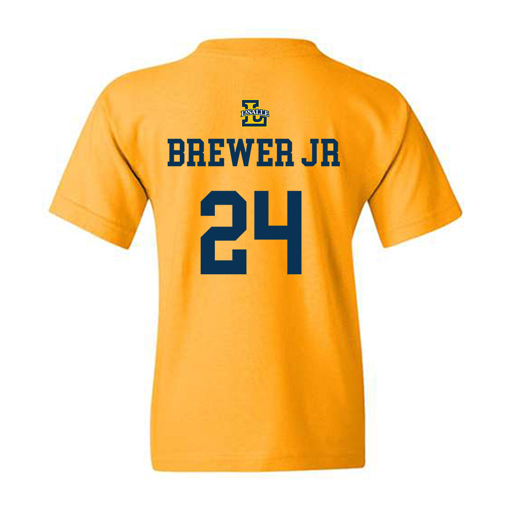 La Salle - NCAA Men's Basketball : Jerome Brewer Jr - Sports Shersey Youth T-Shirt-1