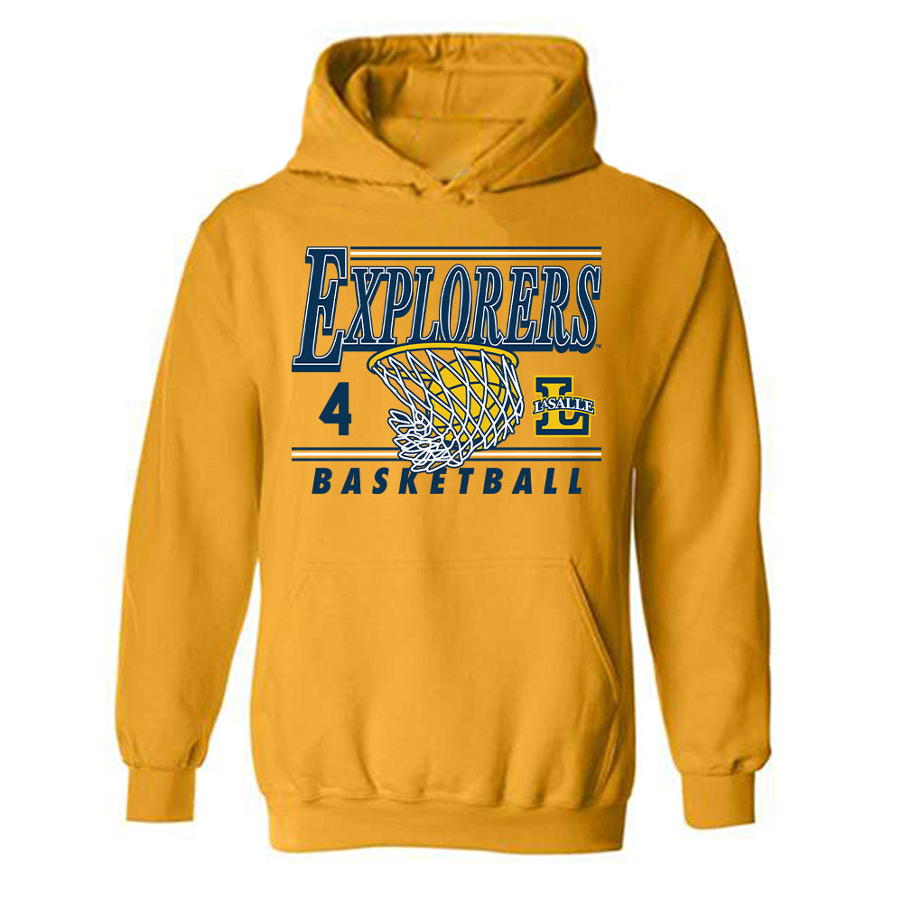 La Salle - NCAA Men's Basketball : Truth Harris - Generic Shersey Hooded Sweatshirt-0