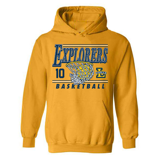 La Salle - NCAA Men's Basketball : Jaden Johnson - Generic Shersey Hooded Sweatshirt-0