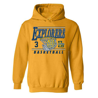 La Salle - NCAA Men's Basketball : Eric Acker - Generic Shersey Hooded Sweatshirt-0