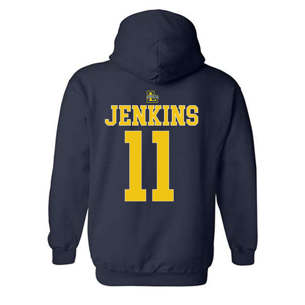 La Salle - NCAA Women's Basketball : Sania Jenkins - Generic Shersey Hooded Sweatshirt-1