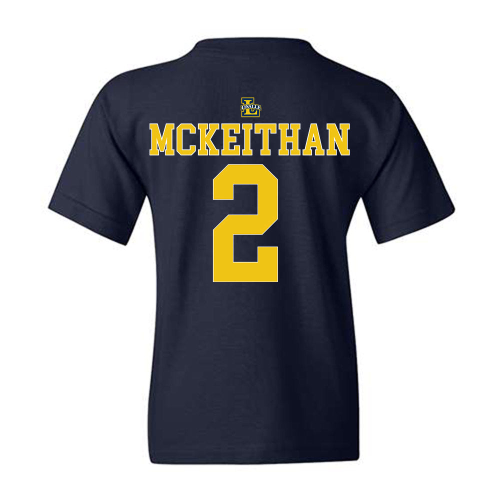 La Salle - NCAA Men's Basketball : Corey McKeithan - Generic Shersey Youth T-Shirt-1