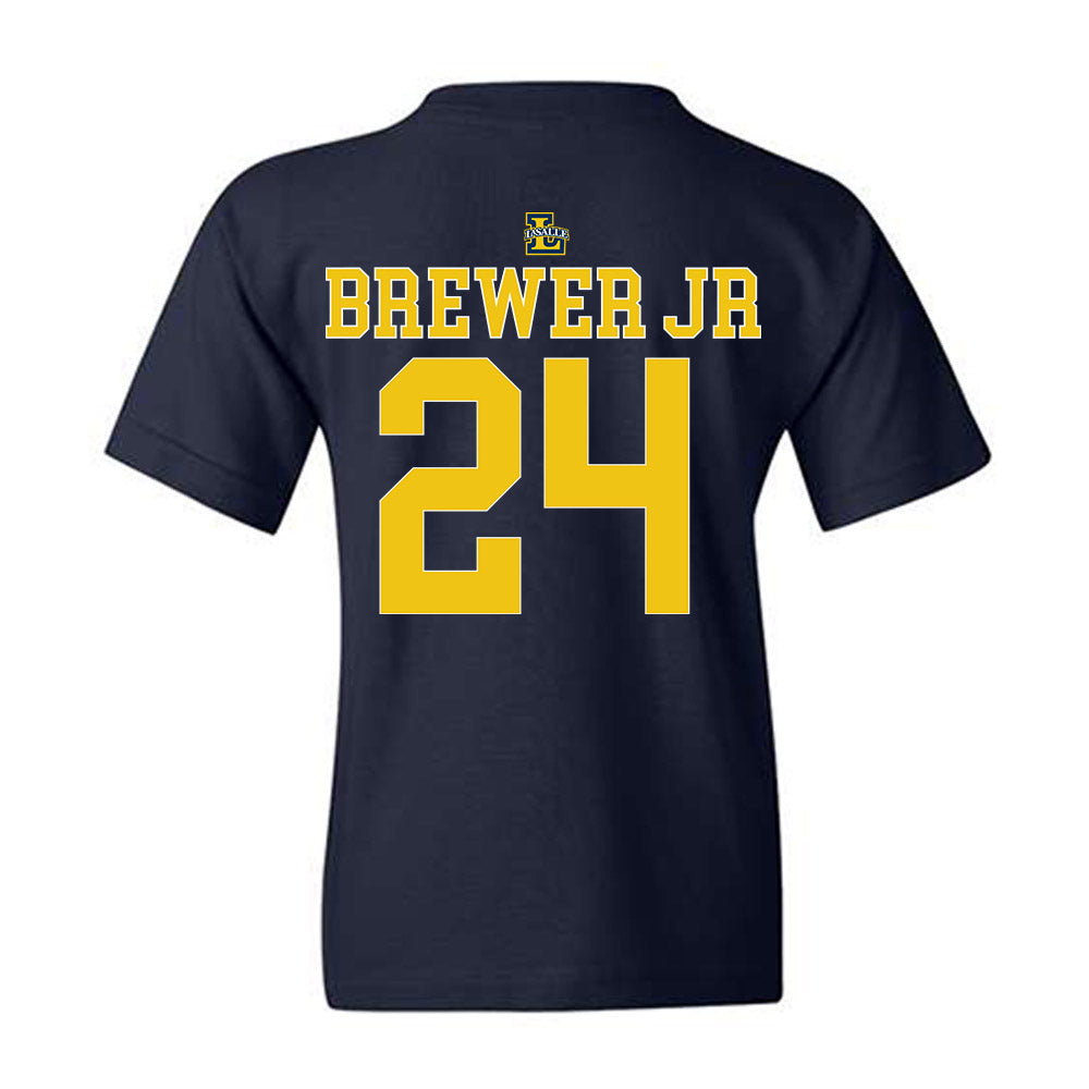 La Salle - NCAA Men's Basketball : Jerome Brewer Jr - Generic Shersey Youth T-Shirt-1