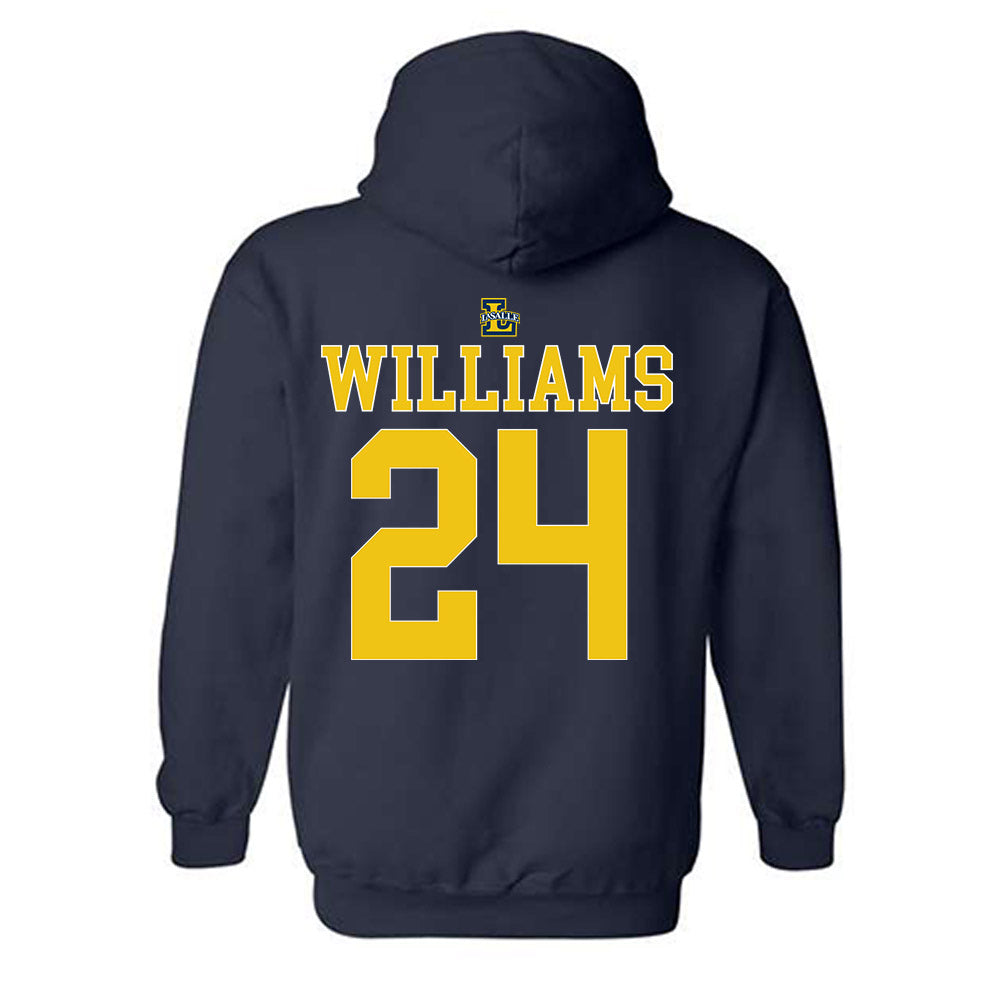 La Salle - NCAA Women's Basketball : Kiara Williams - Generic Shersey Hooded Sweatshirt-1