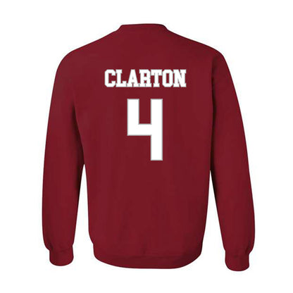 Troy - NCAA Men's Basketball : Emmanuel Clarton - Shersey Crewneck Sweatshirt-1