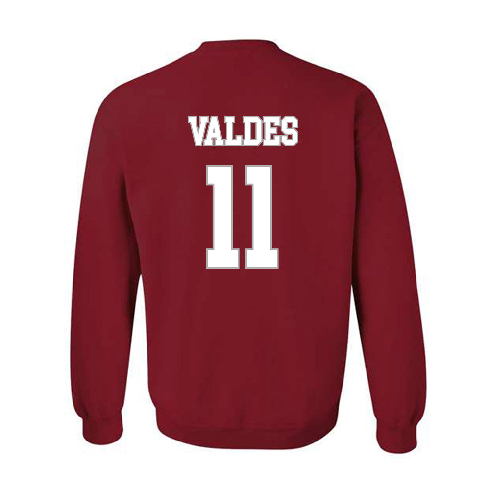 Troy - NCAA Men's Basketball : Victor Valdes - Shersey Crewneck Sweatshirt-1