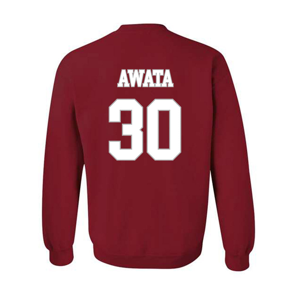 Troy - NCAA Men's Basketball : Hikaru Awata - Shersey Crewneck Sweatshirt-1