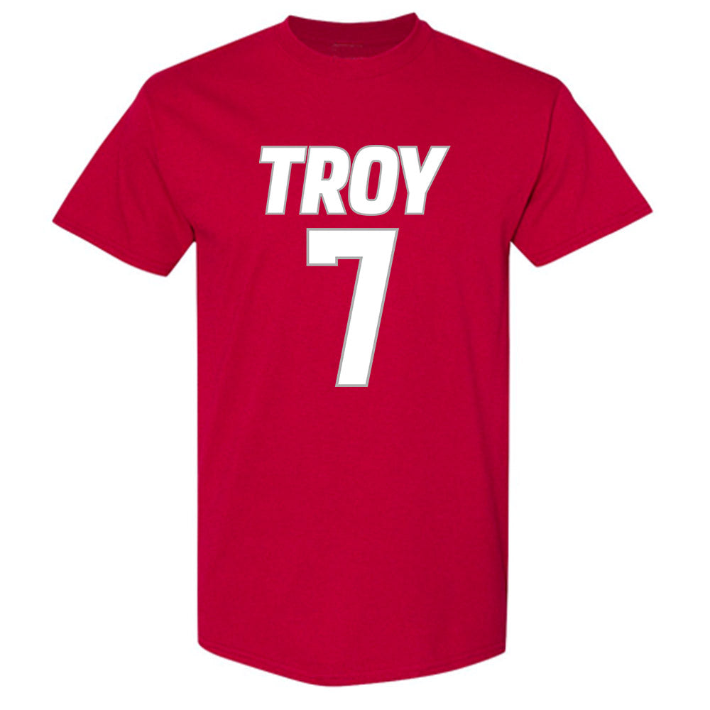 Troy - NCAA Men's Basketball : Javier Gilgeous-Glasgow - Shersey T-Shirt-0