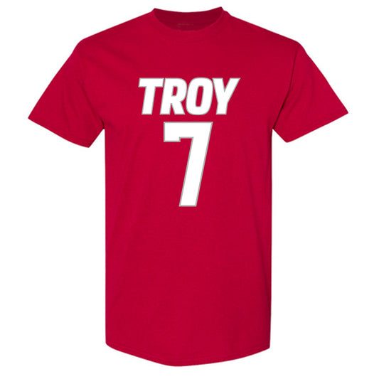 Troy - NCAA Men's Basketball : Javier Gilgeous-Glasgow - Shersey T-Shirt-0