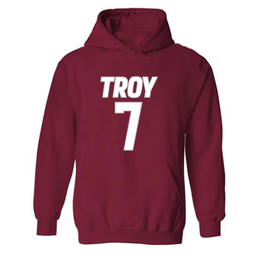 Troy - NCAA Men's Basketball : Javier Gilgeous-Glasgow - Shersey Hooded Sweatshirt-0