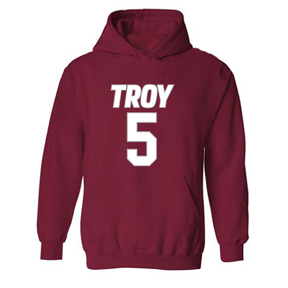 Troy - NCAA Women's Basketball : Xaviera Dyer - Shersey Hooded Sweatshirt-0