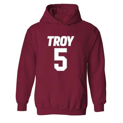 Troy - NCAA Women's Basketball : Xaviera Dyer - Shersey Hooded Sweatshirt-0