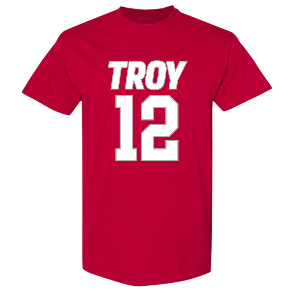 Troy - NCAA Women's Basketball : Maeva de la Fortuna Ngnawo Nguiensam - Shersey T-Shirt-0