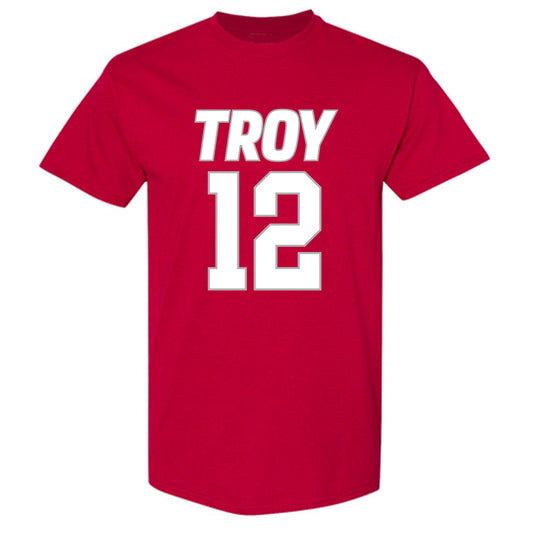 Troy - NCAA Women's Basketball : Maeva de la Fortuna Ngnawo Nguiensam - Shersey T-Shirt-0