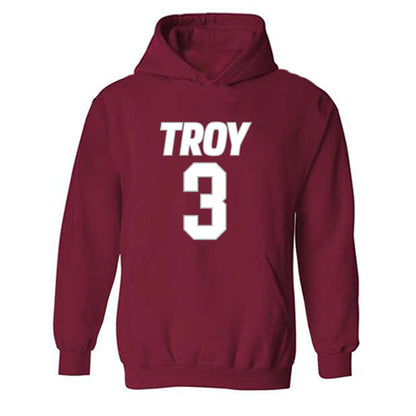 Troy - NCAA Women's Basketball : Emani Jenkins - Shersey Hooded Sweatshirt-0