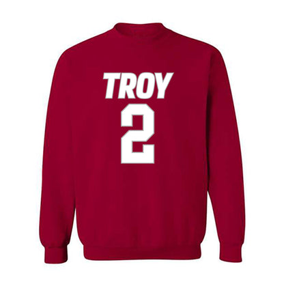 Troy - NCAA Men's Basketball : Cobi Campbell - Shersey Crewneck Sweatshirt-0