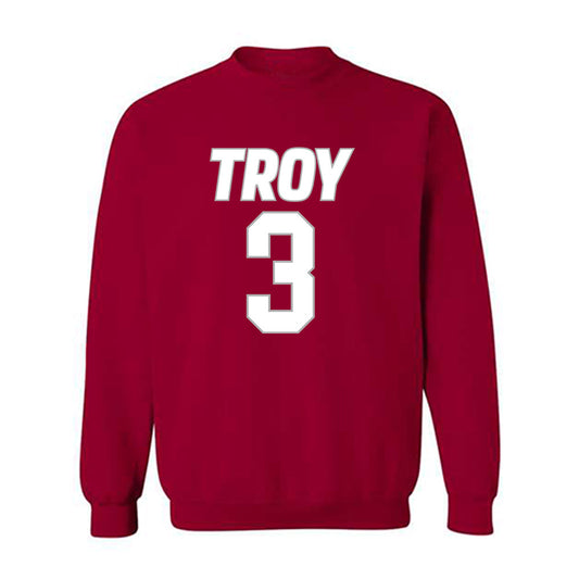 Troy - NCAA Men's Basketball : Cooper Campbell - Shersey Crewneck Sweatshirt-0