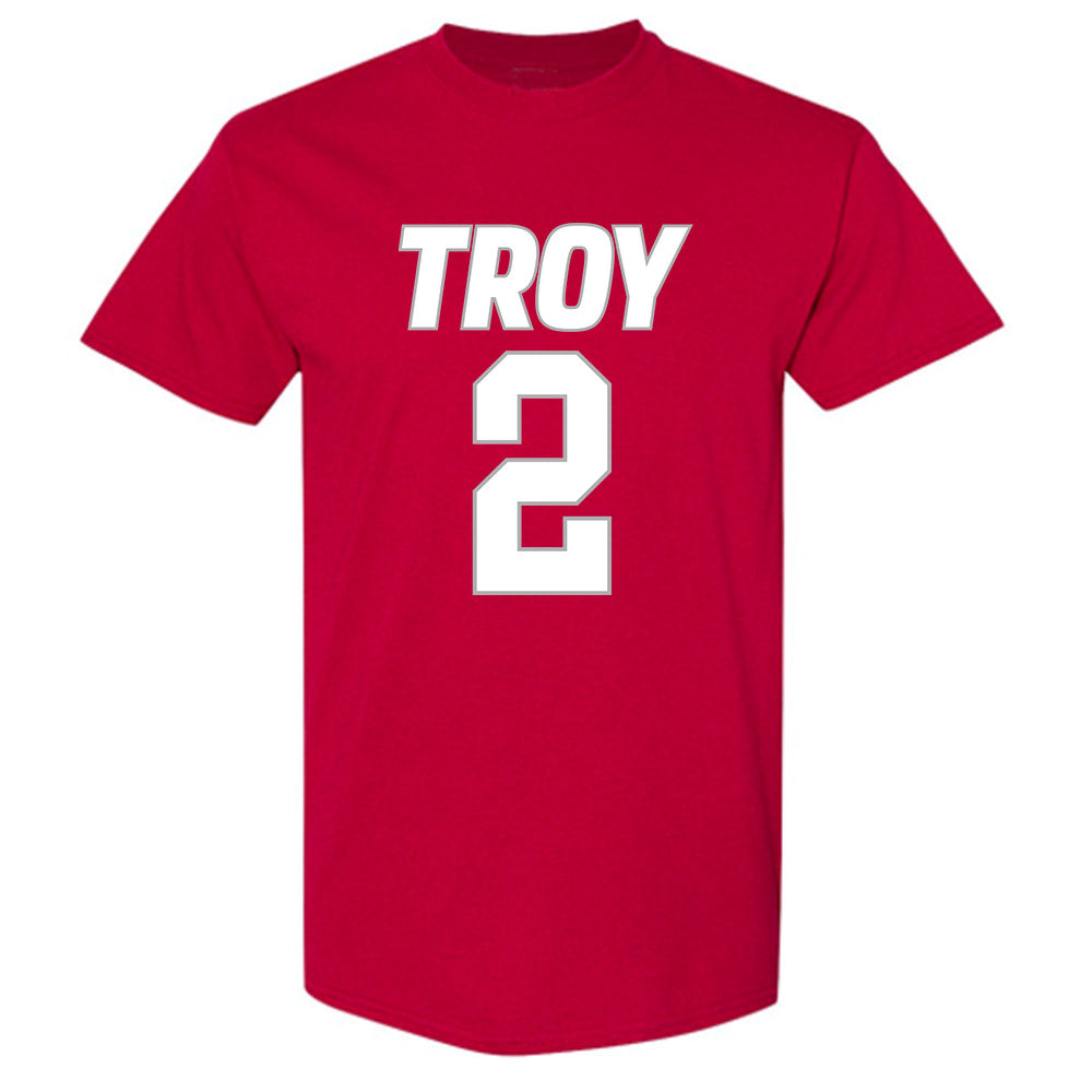 Troy - NCAA Men's Basketball : Cobi Campbell - Shersey T-Shirt-0