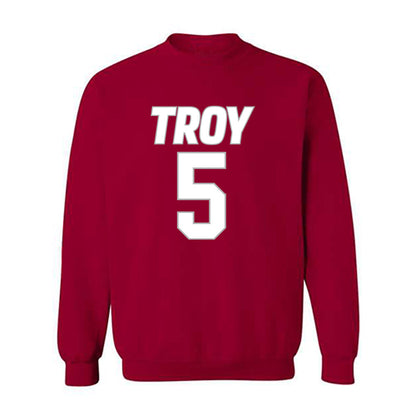 Troy - NCAA Men's Basketball : Javen Colbert - Shersey Crewneck Sweatshirt-0