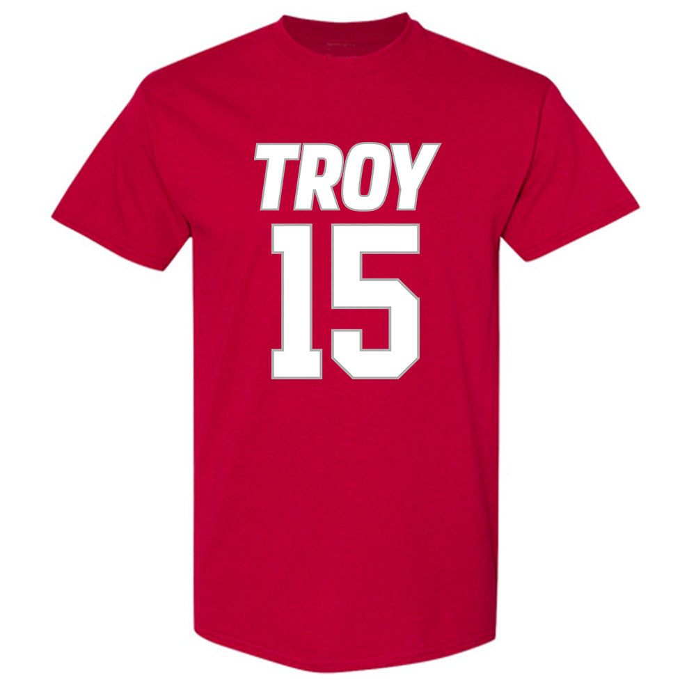 Troy - NCAA Women's Basketball : Jasmine Timmons - Shersey T-Shirt-0