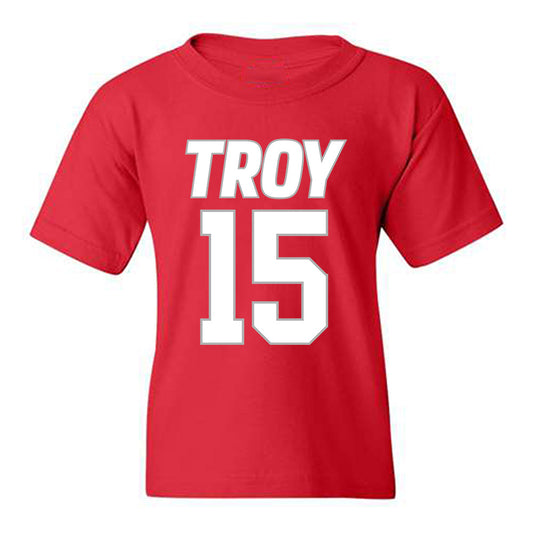 Troy - NCAA Women's Basketball : Jasmine Timmons - Shersey Youth T-Shirt-0