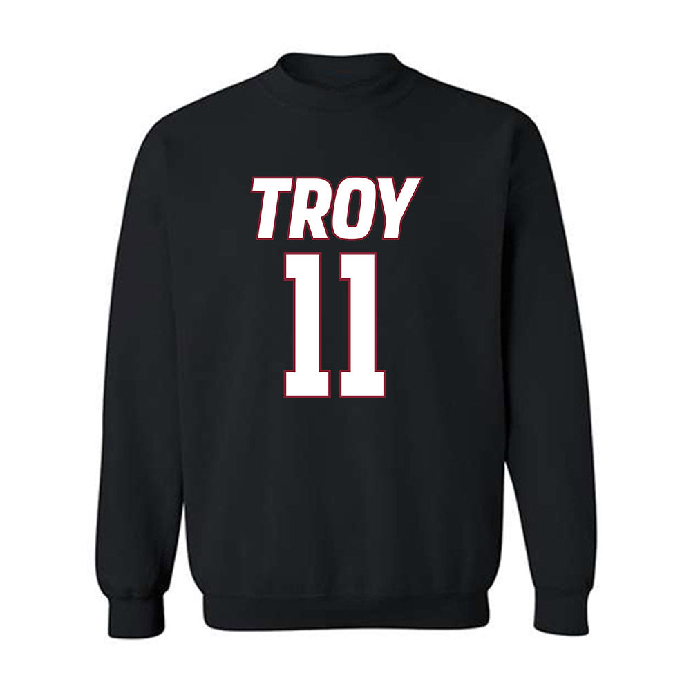 Troy - NCAA Men's Basketball : Victor Valdes - Crewneck Sweatshirt-0