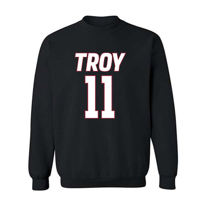 Troy - NCAA Men's Basketball : Victor Valdes - Crewneck Sweatshirt-0