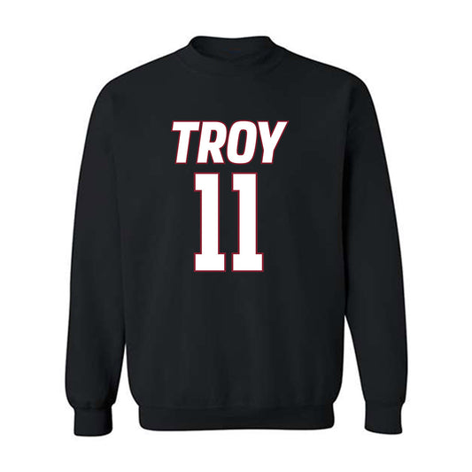 Troy - NCAA Men's Basketball : Victor Valdes - Crewneck Sweatshirt-0