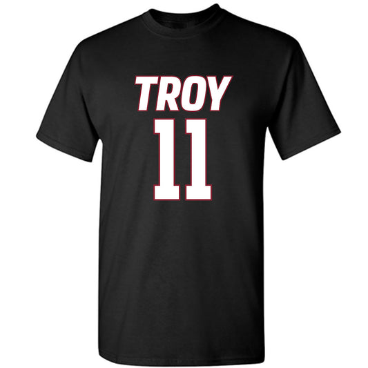 Troy - NCAA Men's Basketball : Victor Valdes - T-Shirt-0