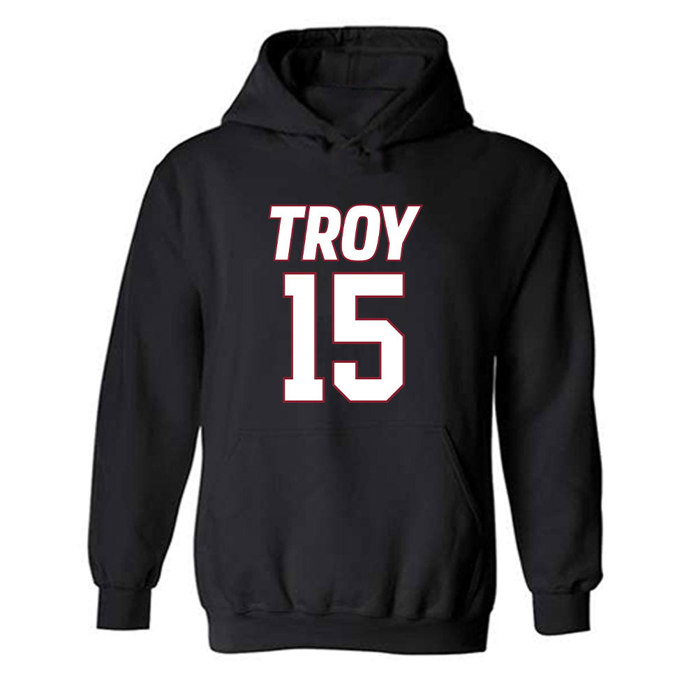 Troy - NCAA Women's Basketball : Jasmine Timmons - Hooded Sweatshirt-0