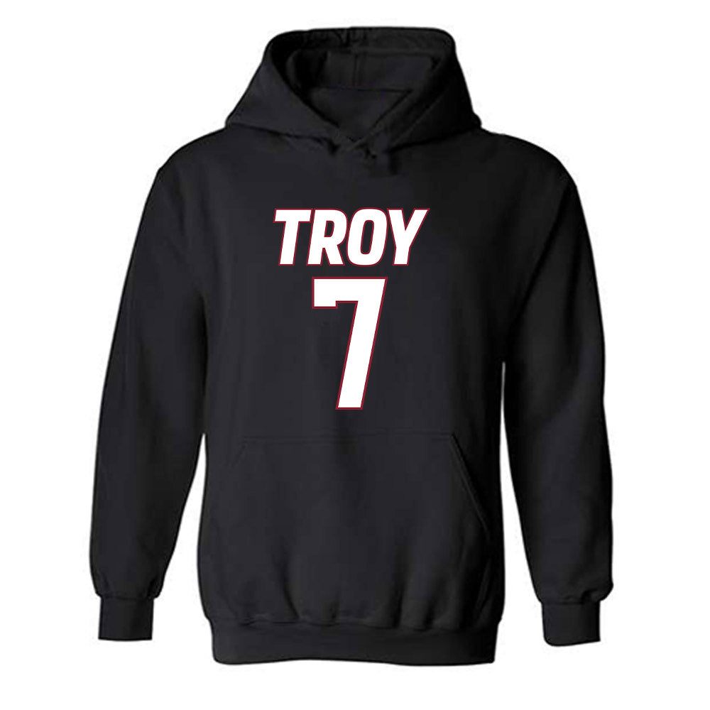 Troy - NCAA Men's Basketball : Javier Gilgeous-Glasgow - Hooded Sweatshirt-0
