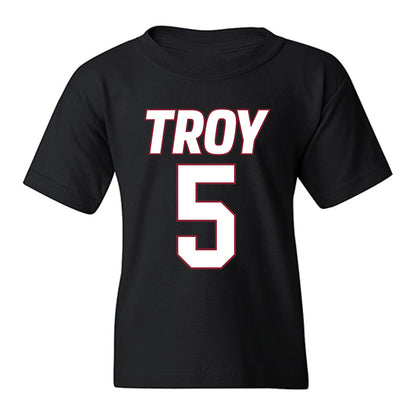 Troy - NCAA Men's Basketball : Javen Colbert - Youth T-Shirt-0