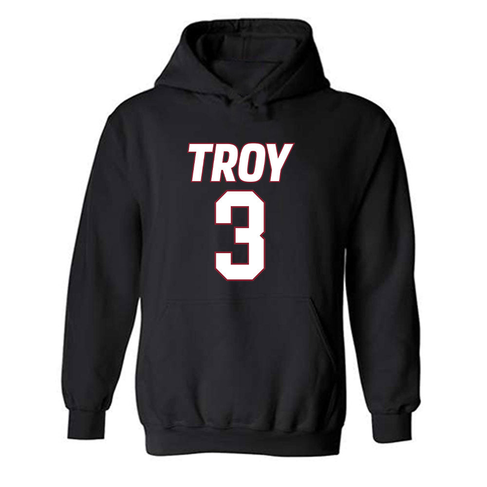 Troy - NCAA Men's Basketball : Cooper Campbell - Hooded Sweatshirt-0