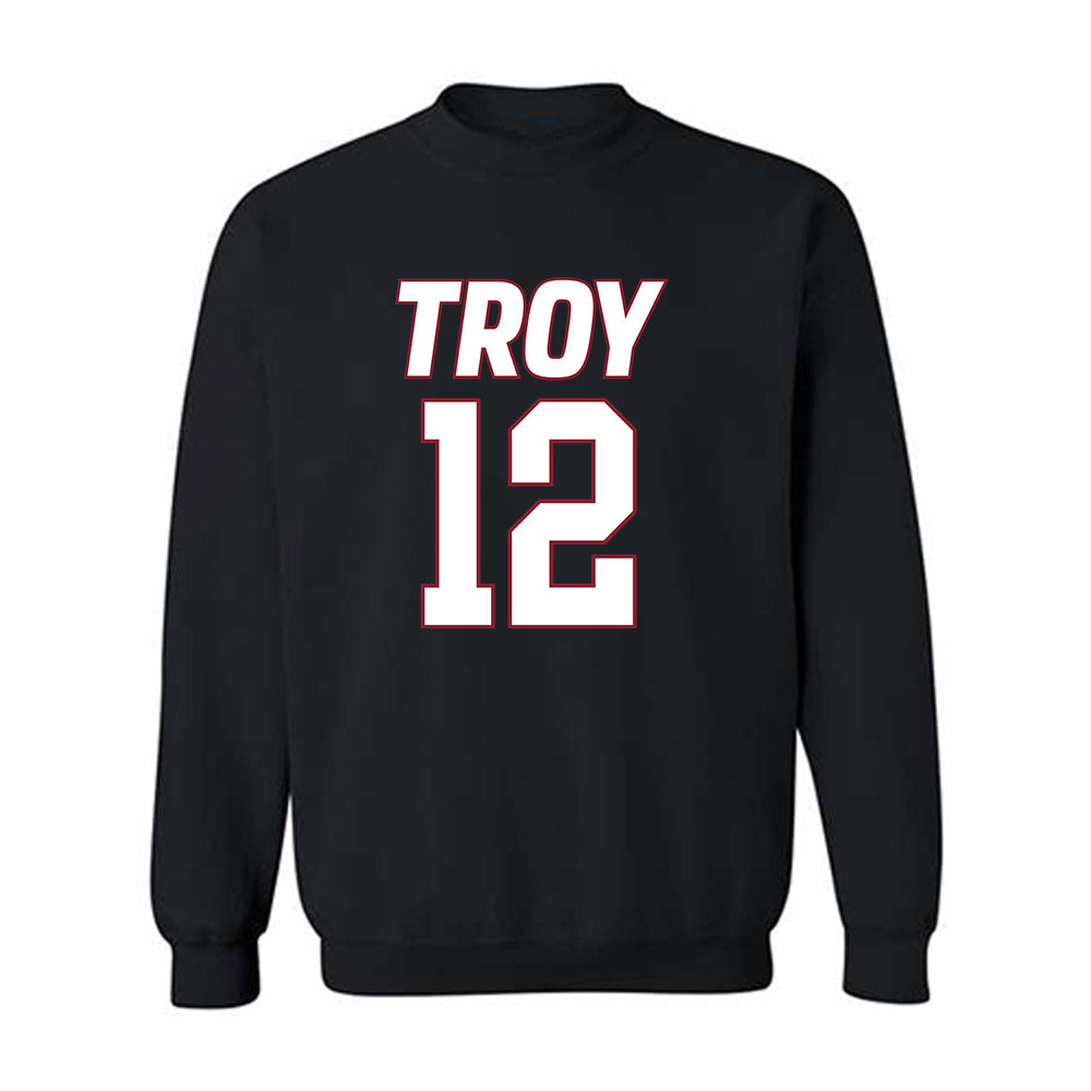 Troy - NCAA Women's Basketball : Maeva de la Fortuna Ngnawo Nguiensam - Crewneck Sweatshirt-0