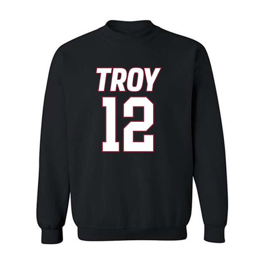Troy - NCAA Women's Basketball : Maeva de la Fortuna Ngnawo Nguiensam - Crewneck Sweatshirt-0