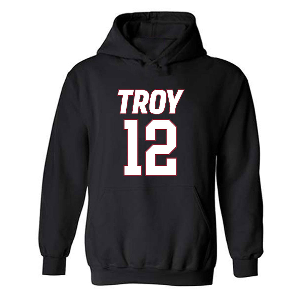 Troy - NCAA Women's Basketball : Maeva de la Fortuna Ngnawo Nguiensam - Hooded Sweatshirt-0