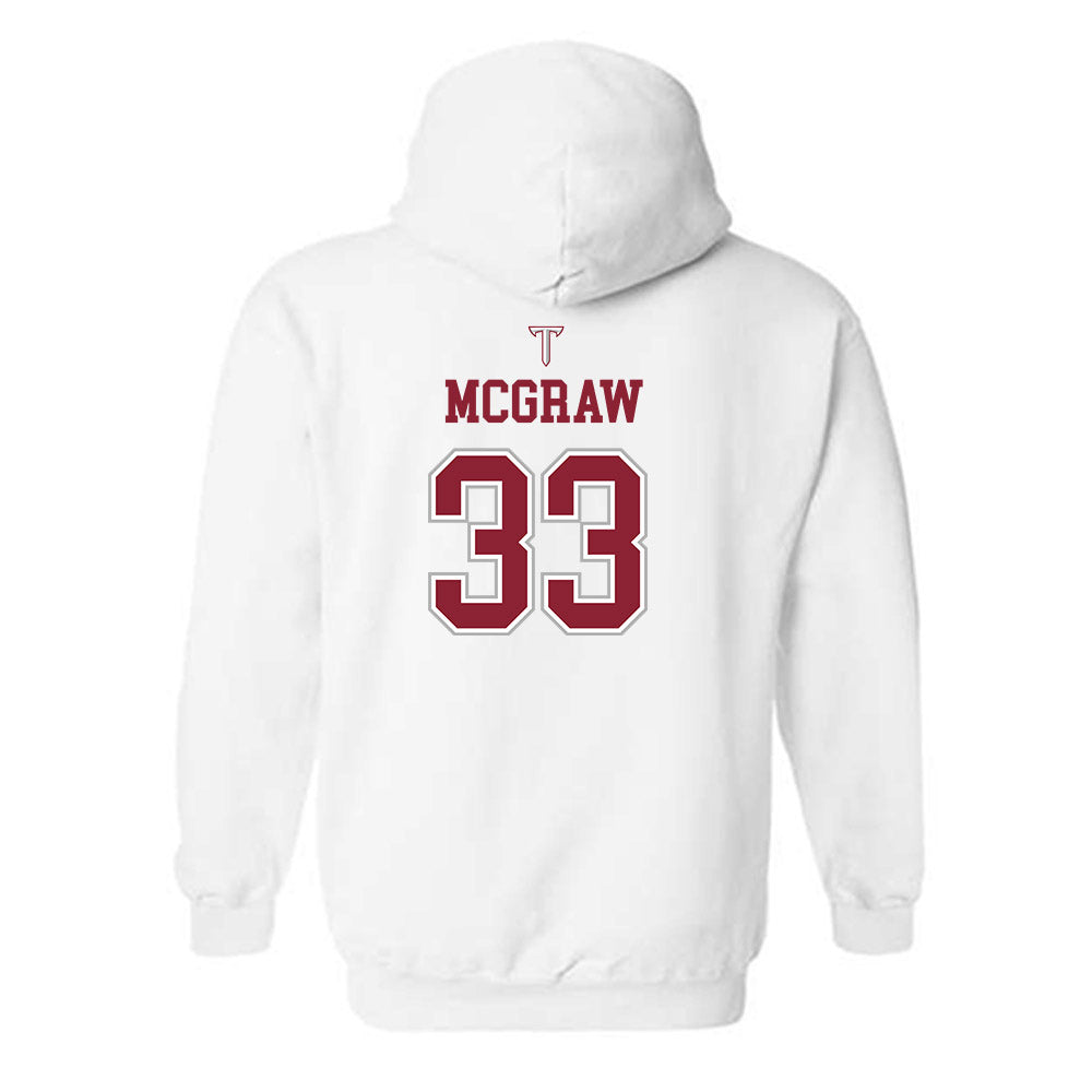 Troy - NCAA Baseball : Gregory McGraw - Shersey Hooded Sweatshirt-1